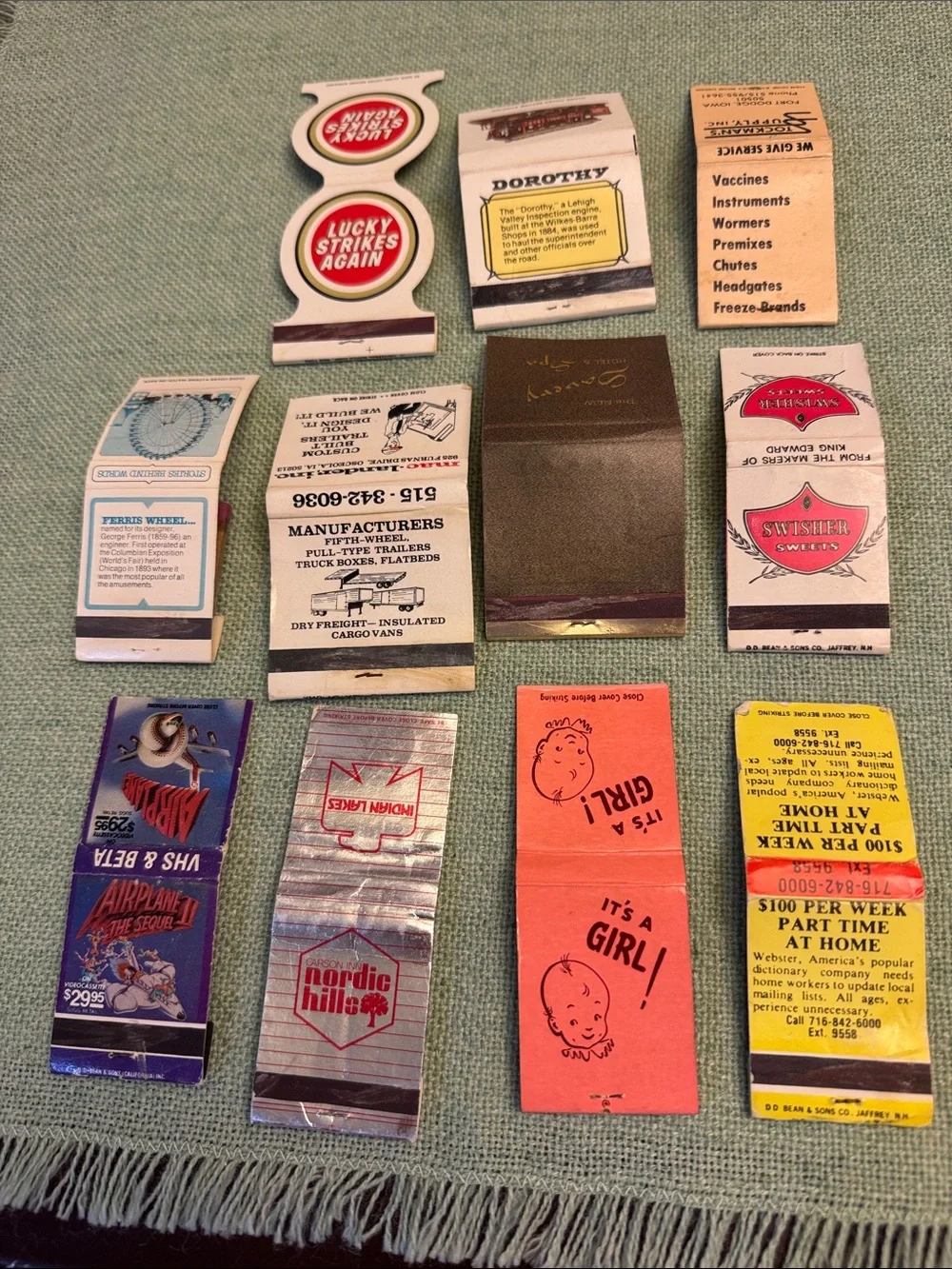 DIY Project. -Vintage Matchbook Lot with five additional matchbooks free 🆓
